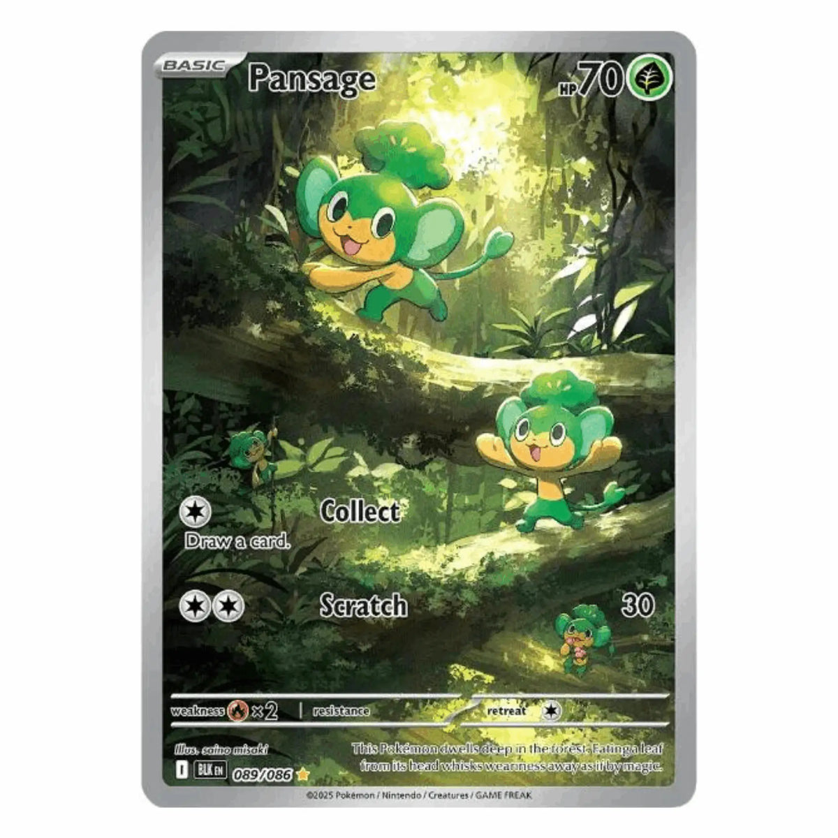 Pokémon - Pansage IR #089 (Black Bolt) – BGS 9 Mint