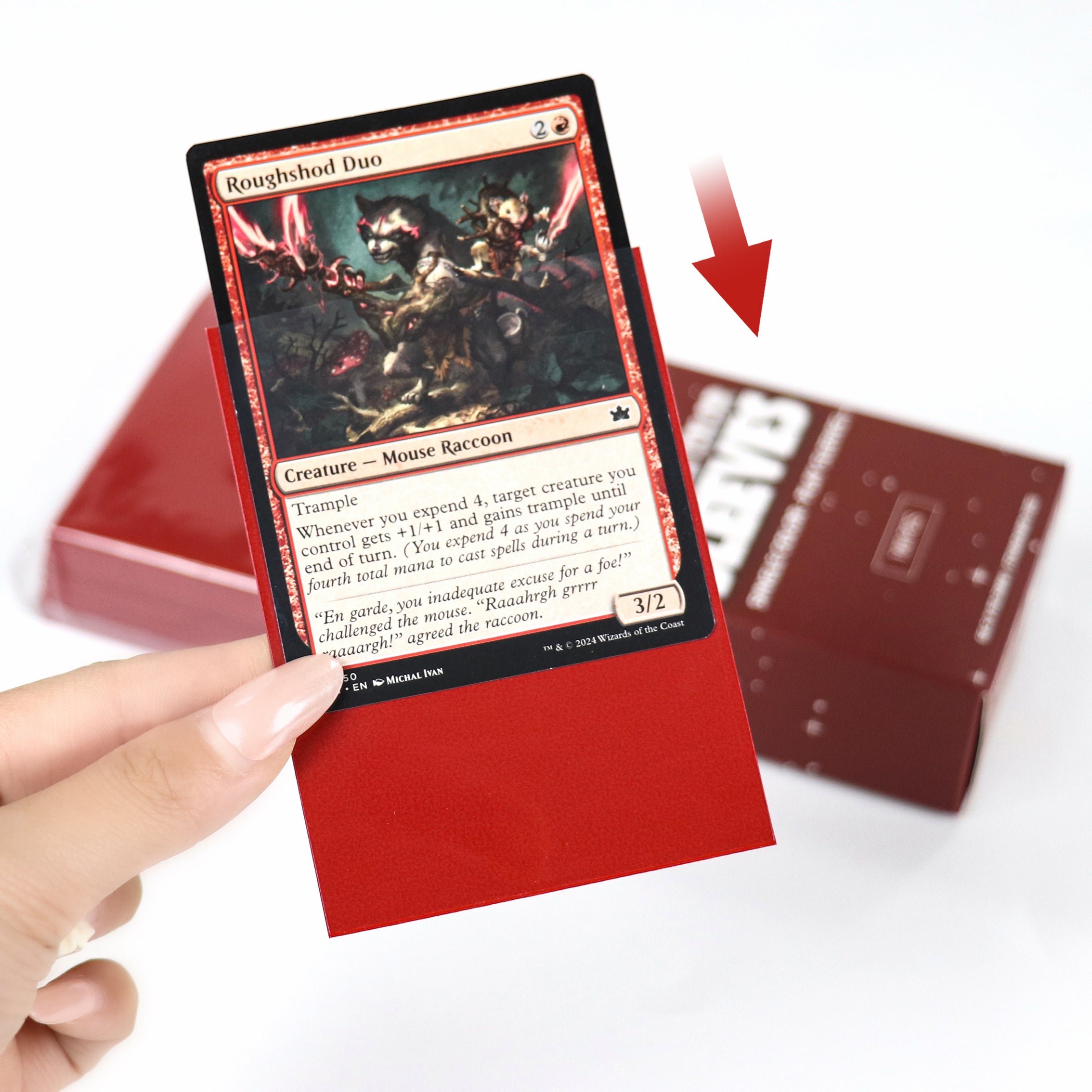 cardcosmos - Premium Color Matte Sleeves Red | 100stk