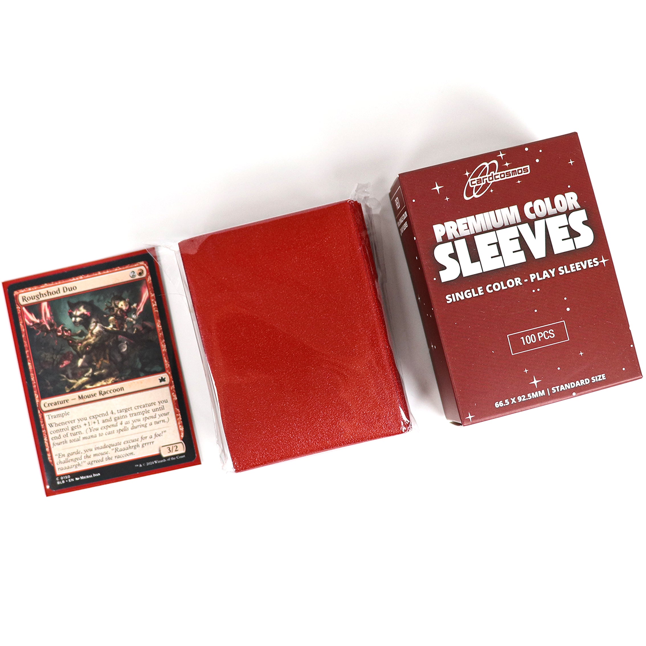 cardcosmos - Premium Color Matte Sleeves Red | 100stk