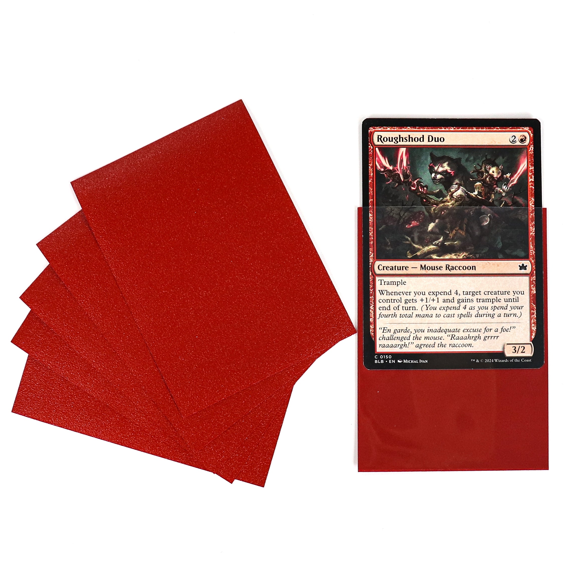cardcosmos - Premium Color Matte Sleeves Red | 100stk