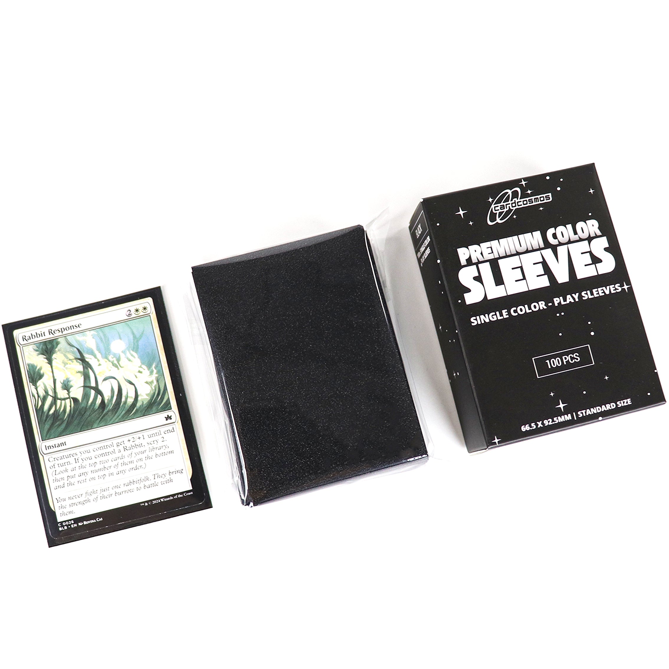 cardcosmos - Premium Color Matte Sleeves Black | 100stk