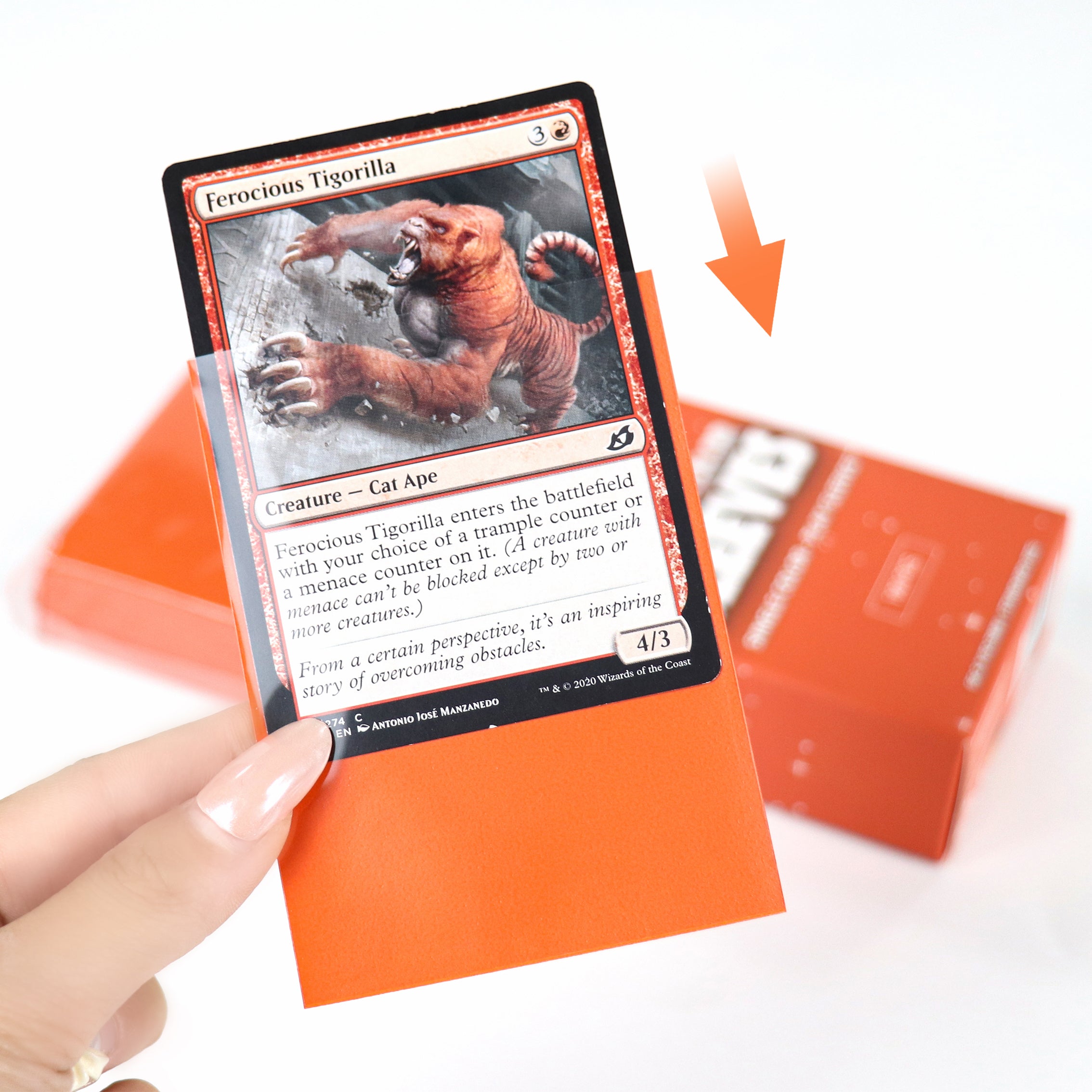 cardcosmos - Premium Color Matte Sleeves Orange | 100stk