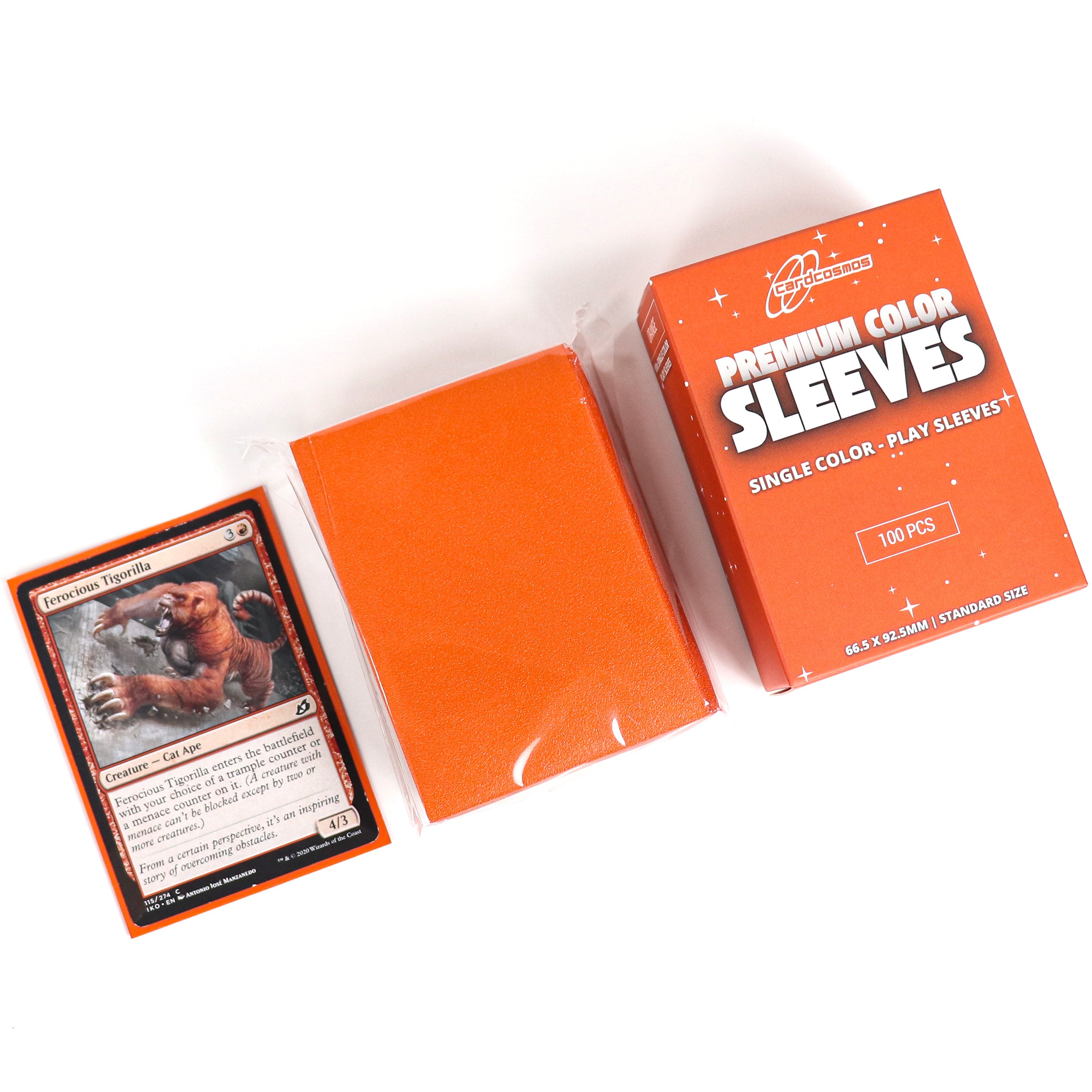 cardcosmos - Premium Color Matte Sleeves Orange | 100stk
