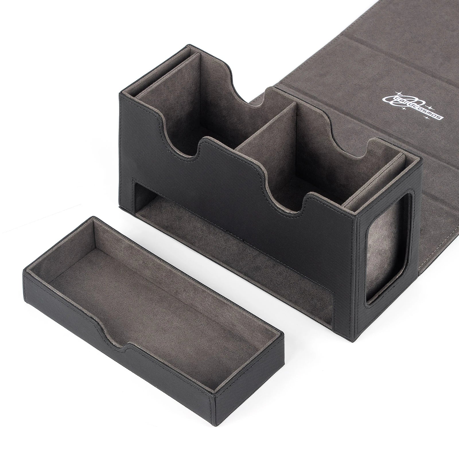 cardcosmos - 200+ Premium Deck Box Dice Tray Black