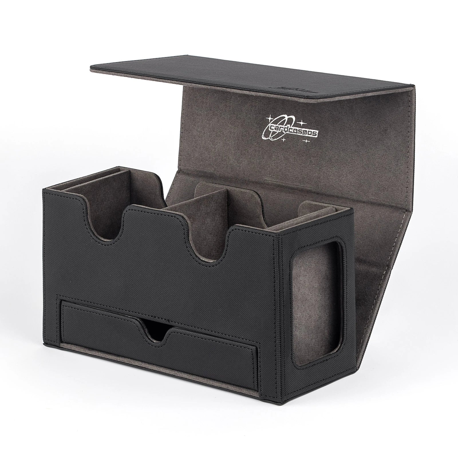 cardcosmos - 200+ Premium Deck Box Dice Tray Black