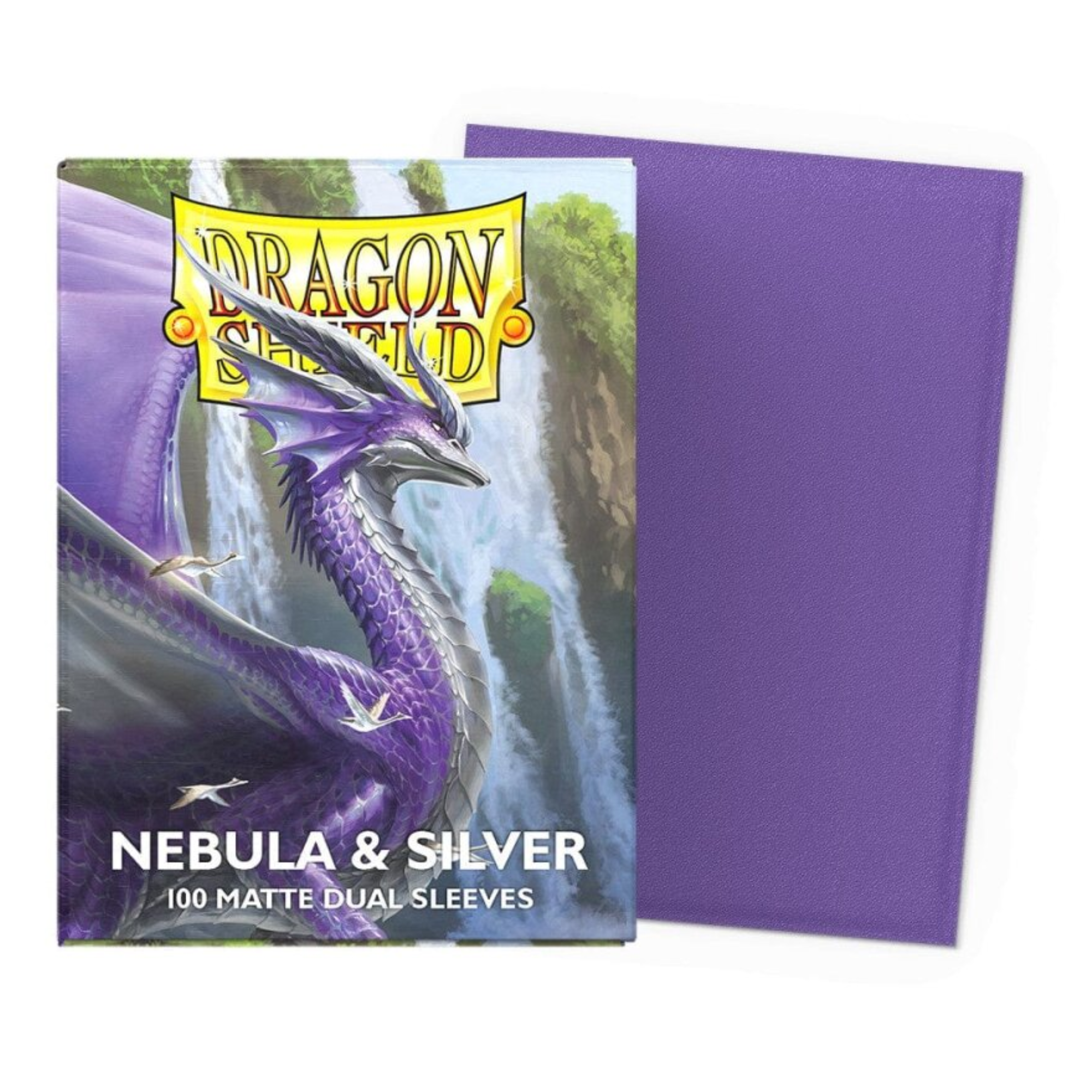 Dragon Shield Sleeves – Dual Matte Nebula & Silver (100 Count)