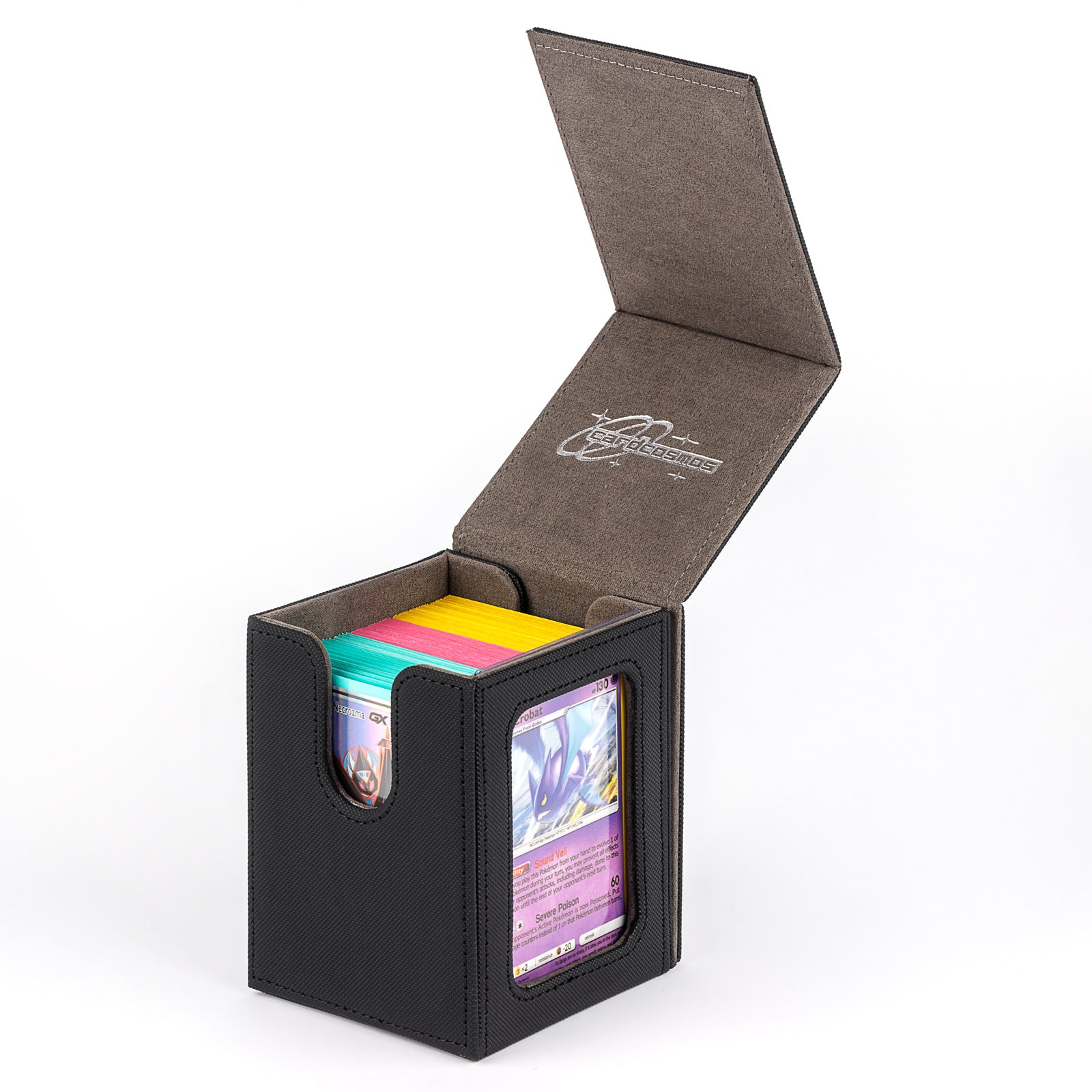 cardcosmos - 100+ Commander Deck Box mit Sichtfenster - Schwarz