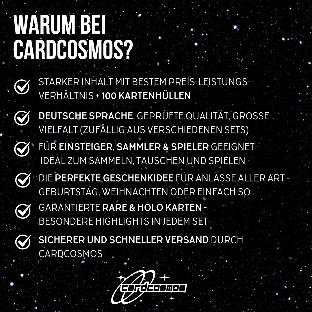 Magic: The Gathering Card Set German – 50 cards incl. 4 Rares & 1 Foil + 100 Card Sleeves