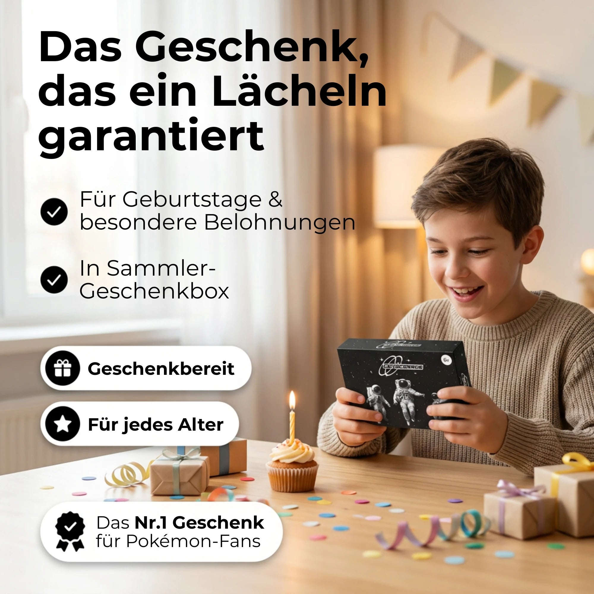 Pokémon Karten Set Englisch – 100 Karten inkl. 12 Holo + 100 Kartenhüllen