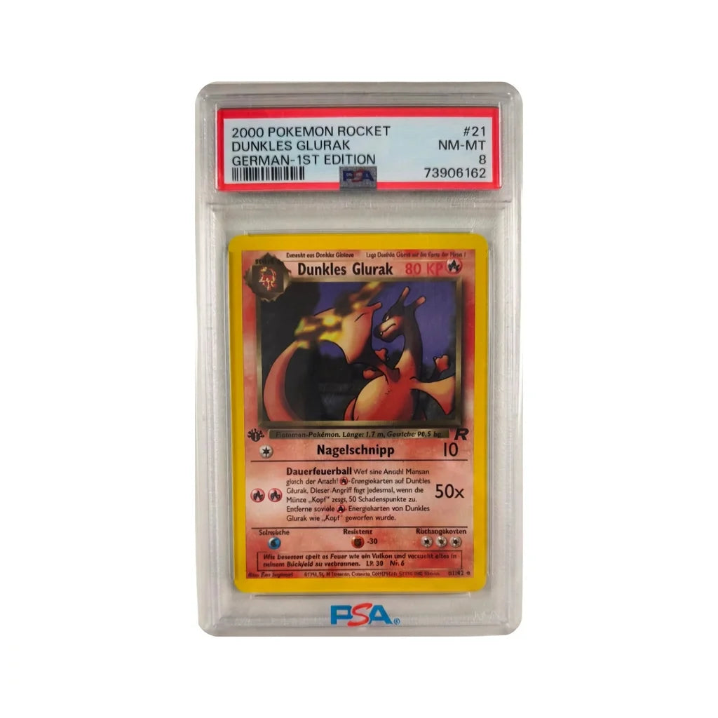 Pokémon - Dunkles Glurak #21/82 1st Edition (Team Rocket) – PSA 8 NM-MT