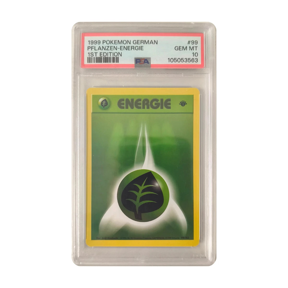 Pokémon - Pflanzen-Energie #99/102 (Base Set 1st Edition) – PSA 10 Gem Mint