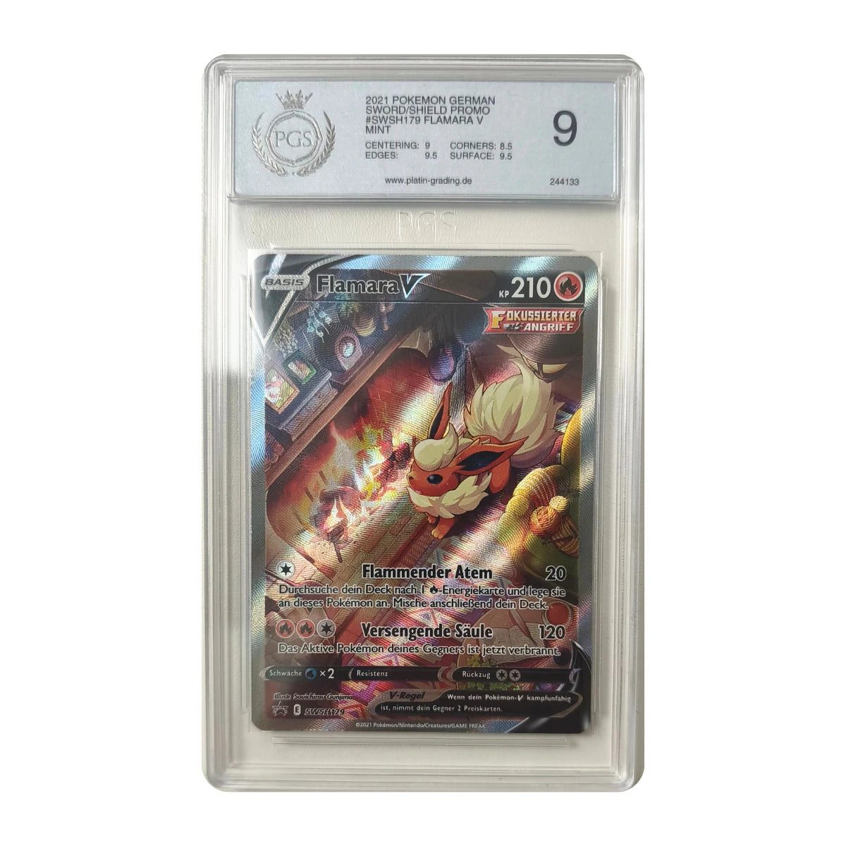 Pokémon - Flamara V SWSH179 (SWSH Black Star Promos) – PCS 9 Mint