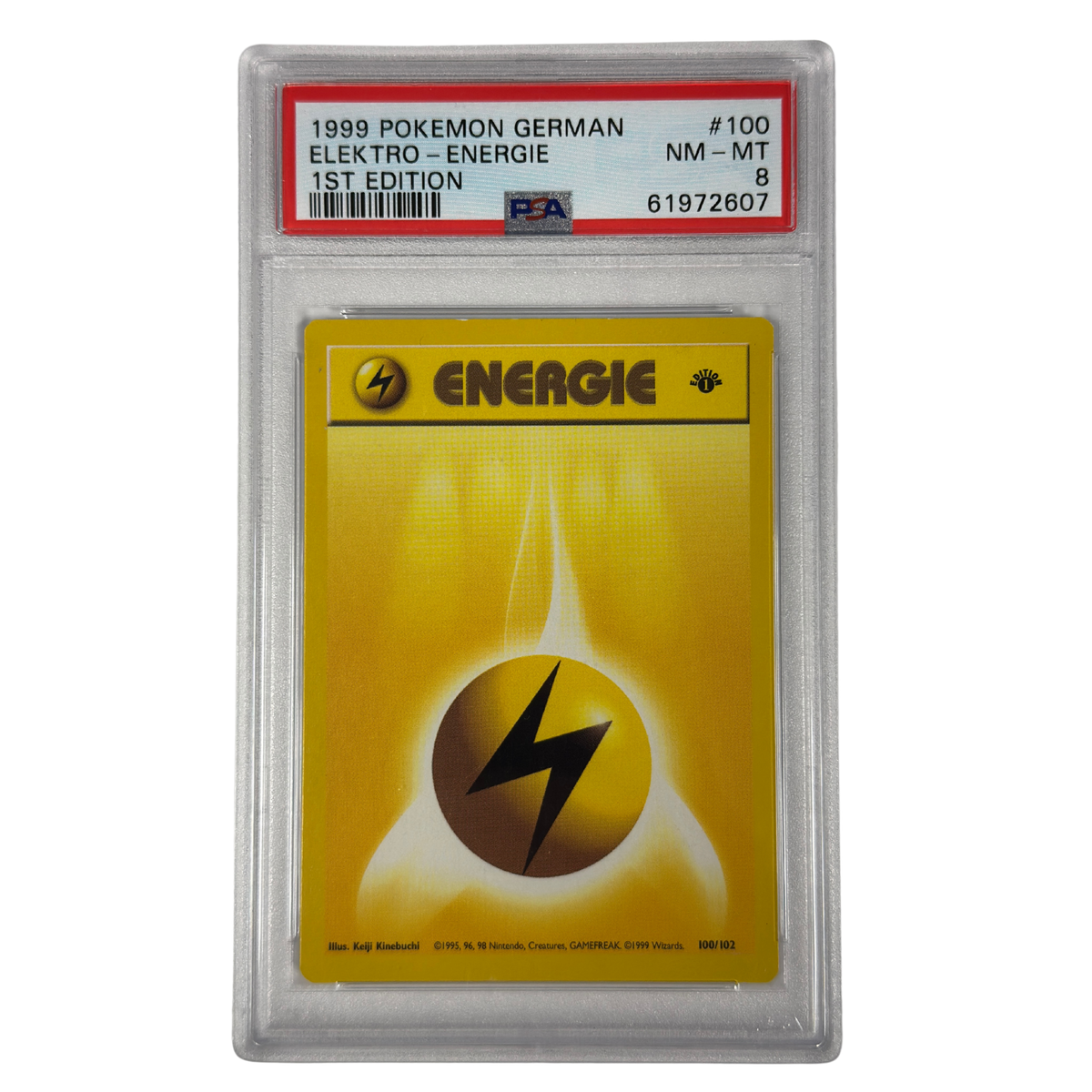 Pokémon - Elektro Energie 1st Edition #100/102 (Base Set) – PSA 8 NM-MT