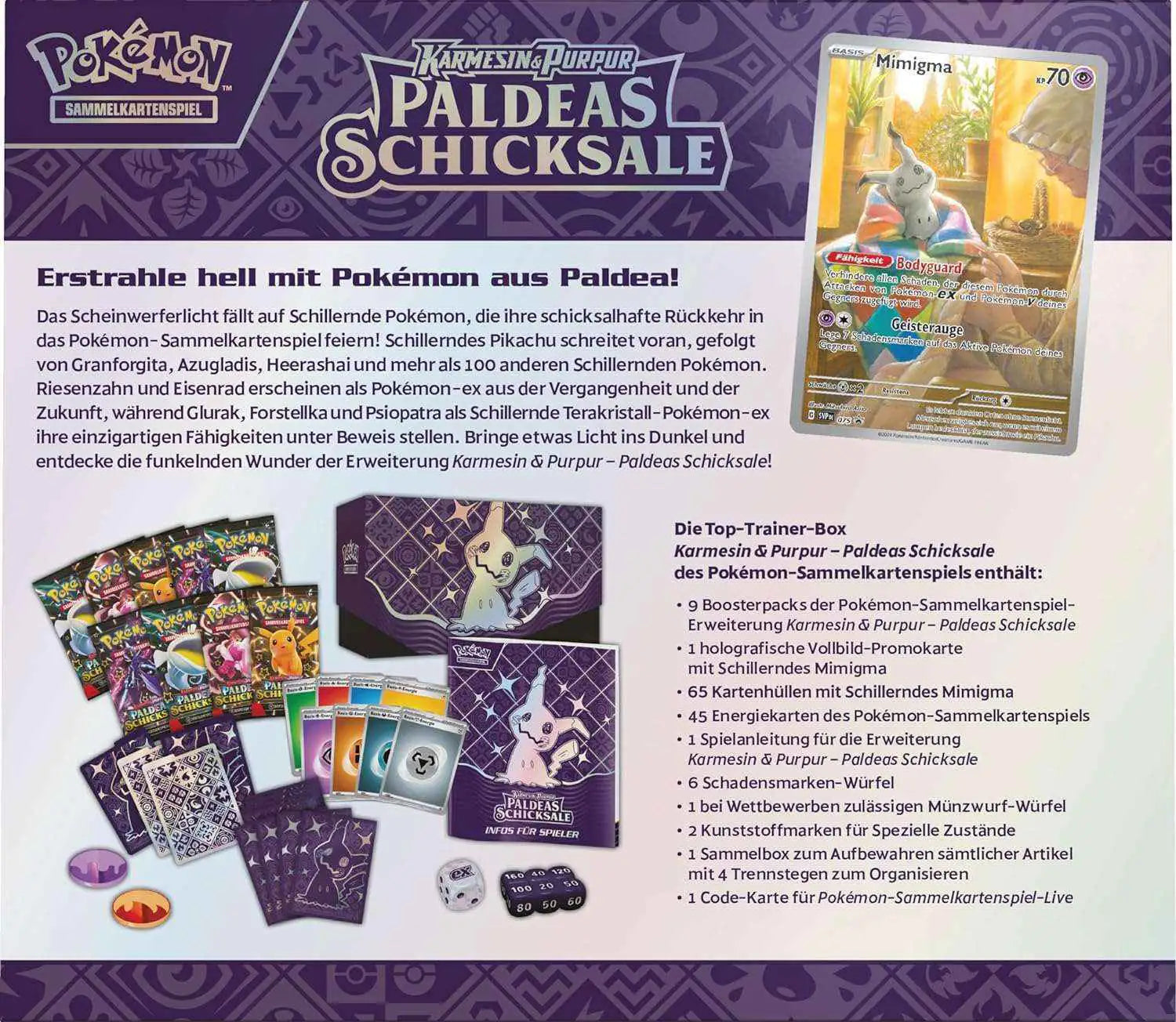 Pokémon -  Karmesin & Purpur: Paldeas Schicksale Top Trainer Box - DE