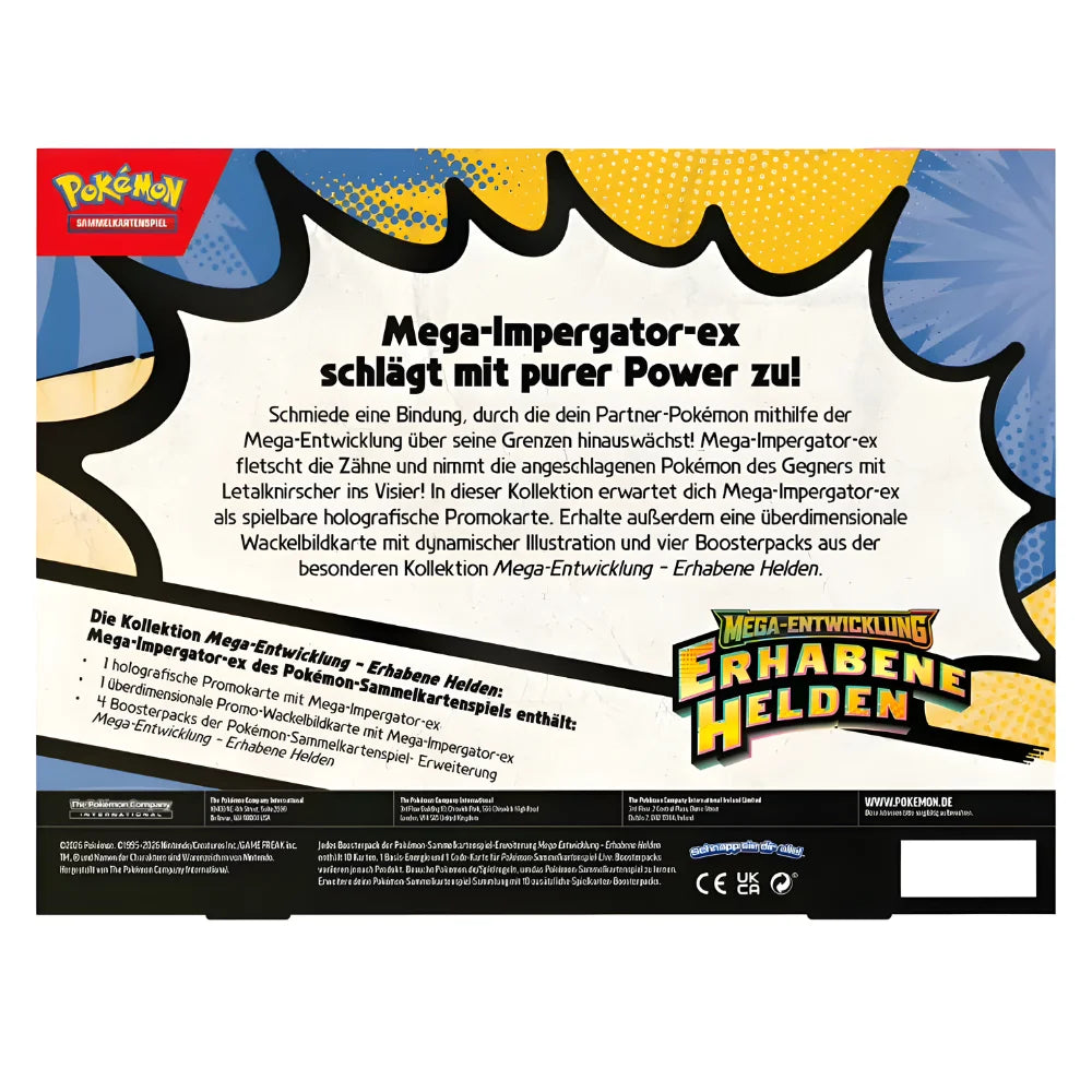 Pokémon - Mega Entwicklung Erhabene Helden – Mega Impergator ex Kollektion - DE