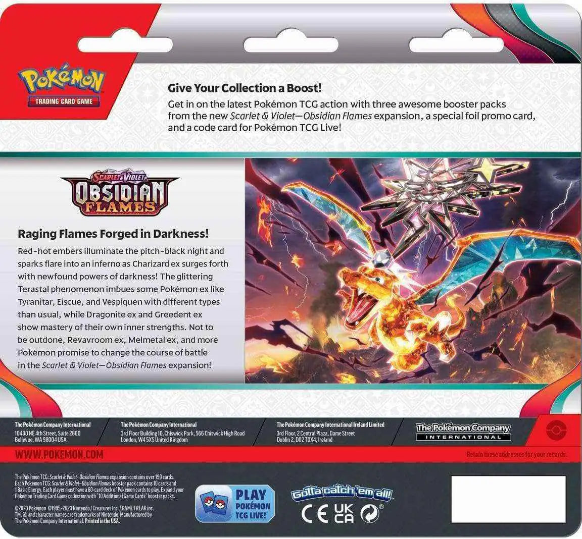Pokémon - Scarlet & Violet: Obsidianflames Houndstone 3-Pack Blister - EN