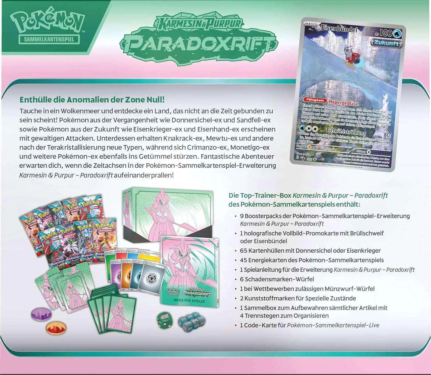 Pokémon - Scarlet & Violet: Paradox Rift Iron Valiant Elite Trainer Box - EN