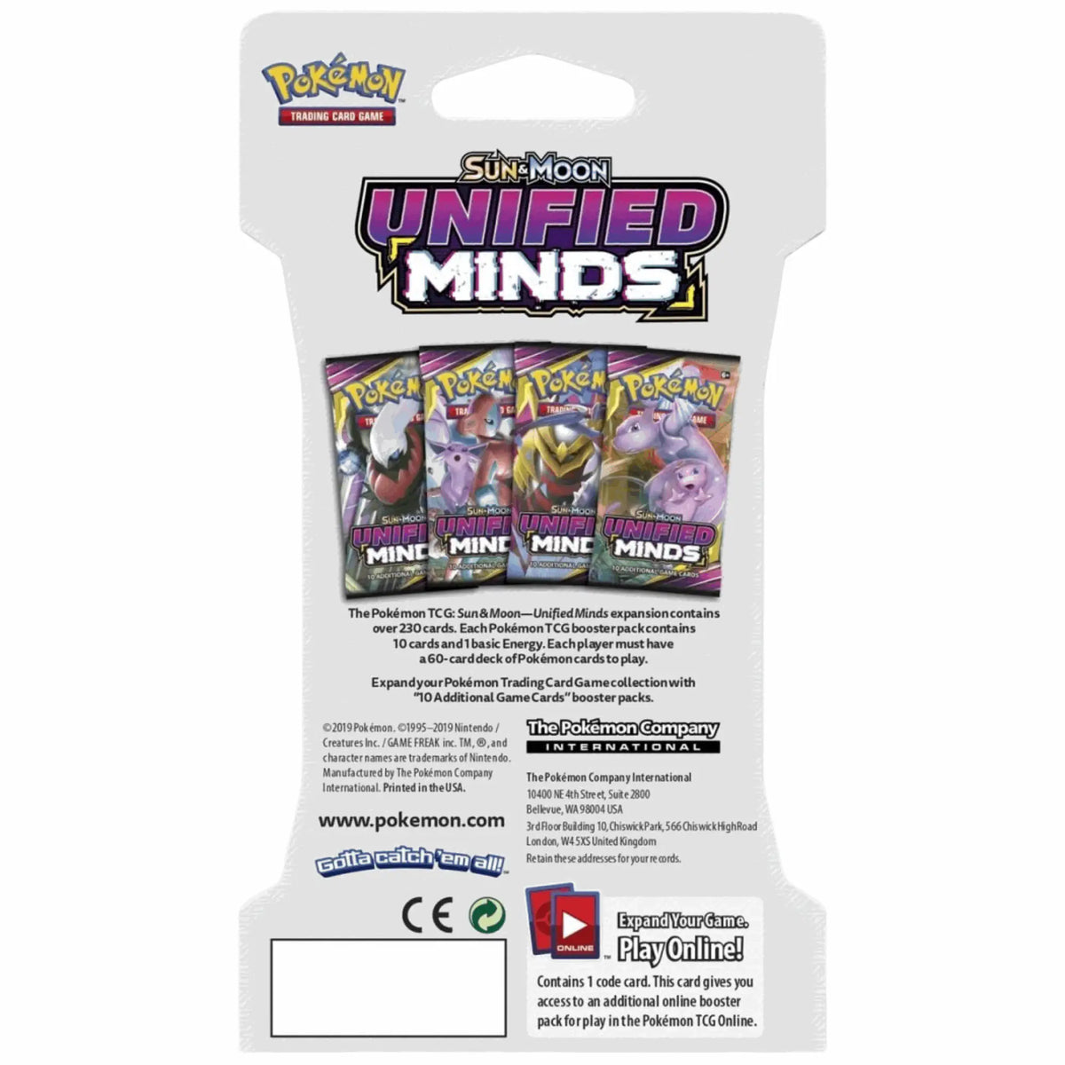 Pokémon - Sun & Moon Unified Minds 1x Sleeved Booster - EN