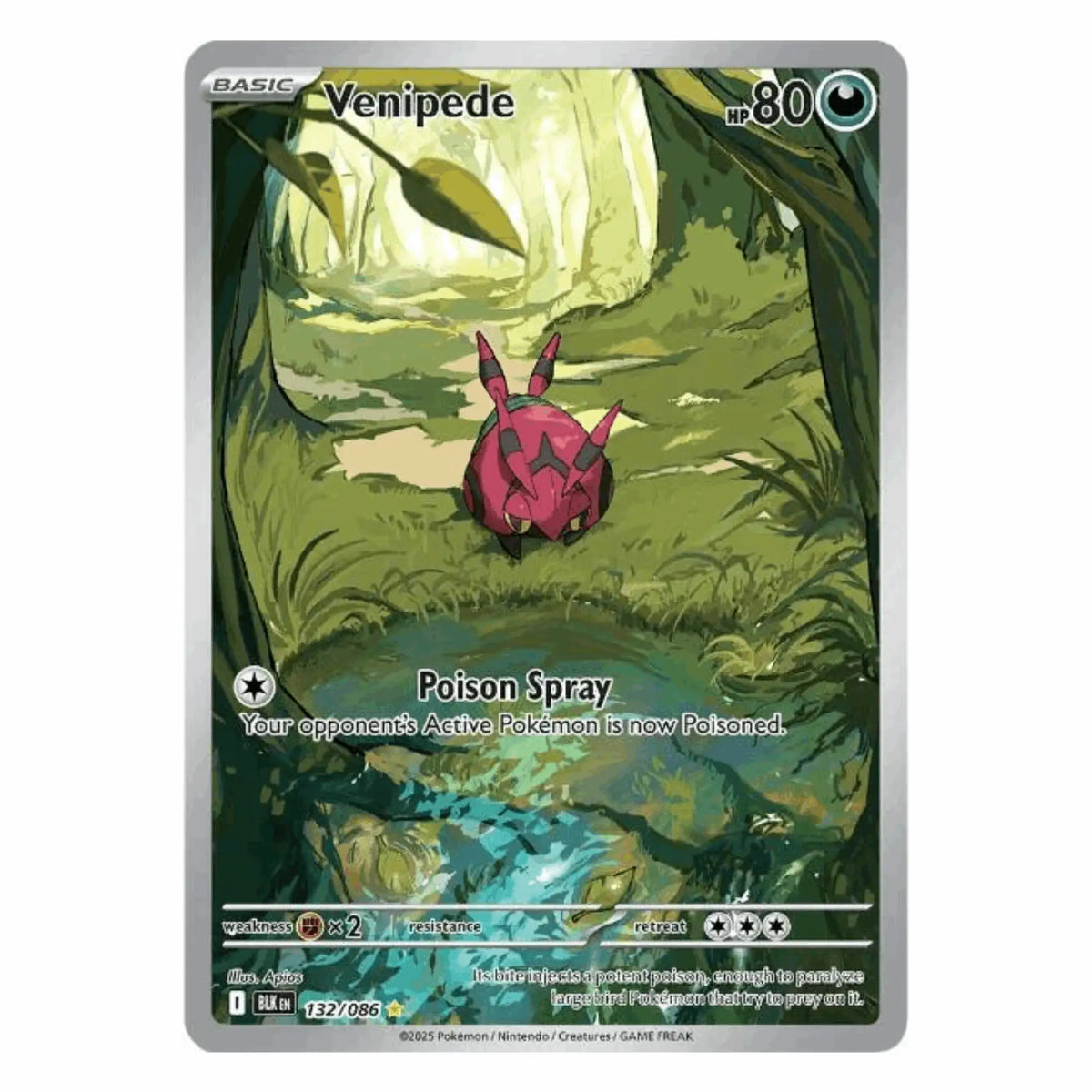 Pokémon - Venipede IR #132 (Black Bolt) – BGS 9 Mint