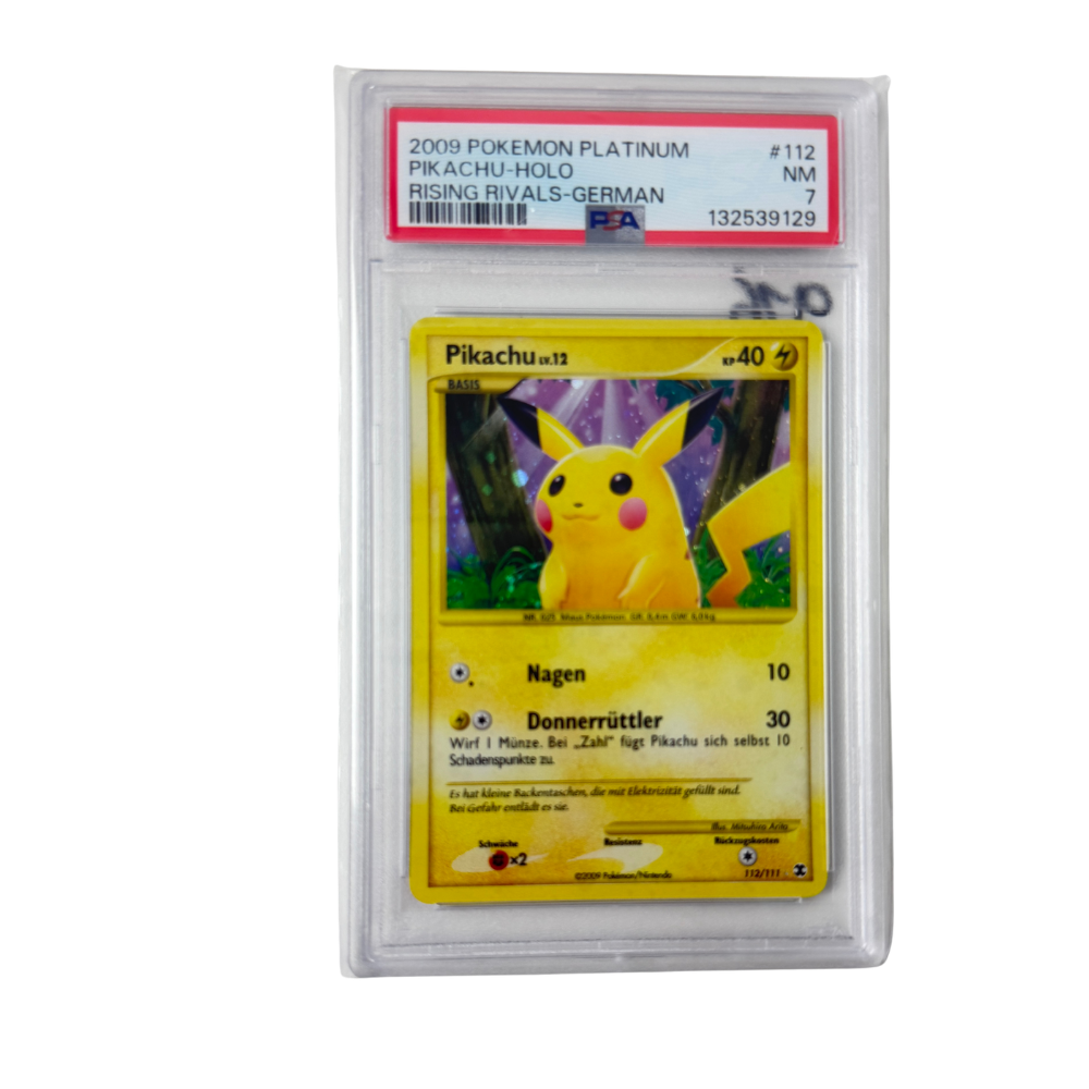 Pokémon - Pikachu #112/111 (Rising Rivals Holo) – PSA 7 NM