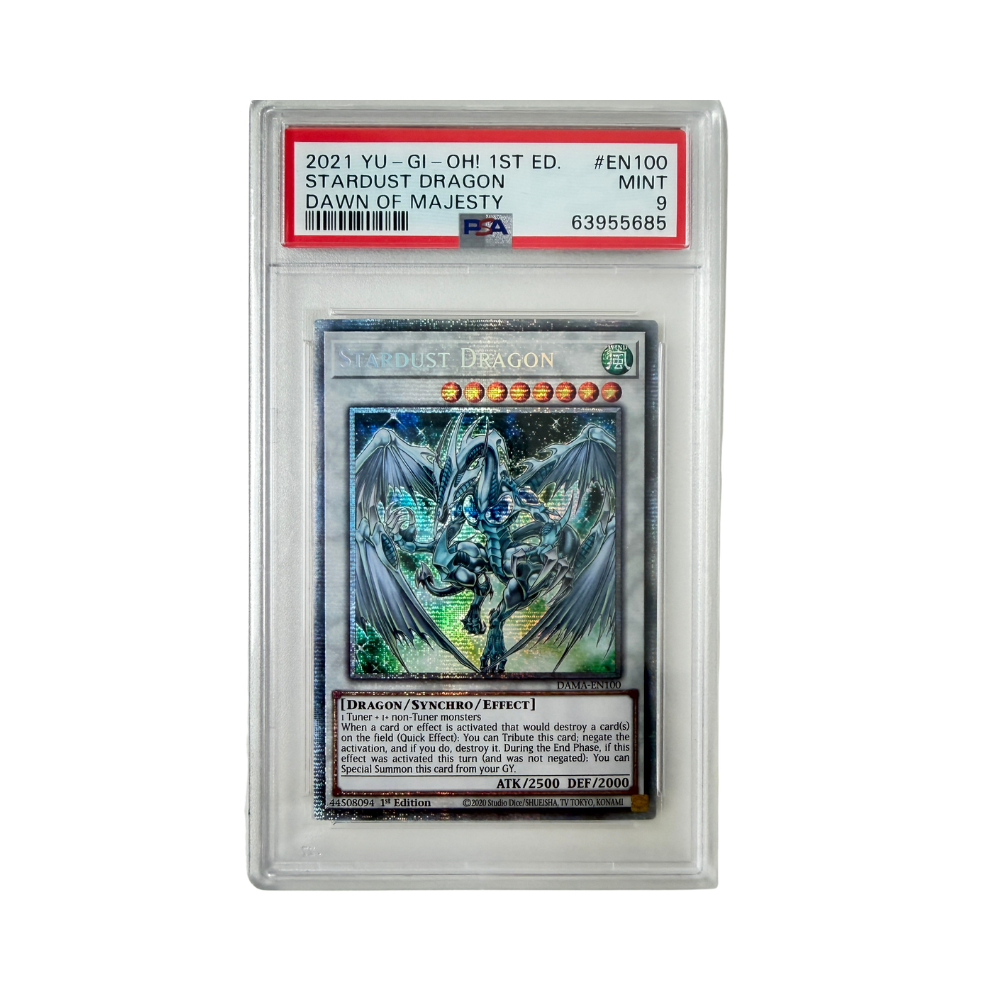 Yu-Gi-Oh! - Stardust Dragon #DAMA-EN100 (Dawn of Majesty) – PSA 9 Mint