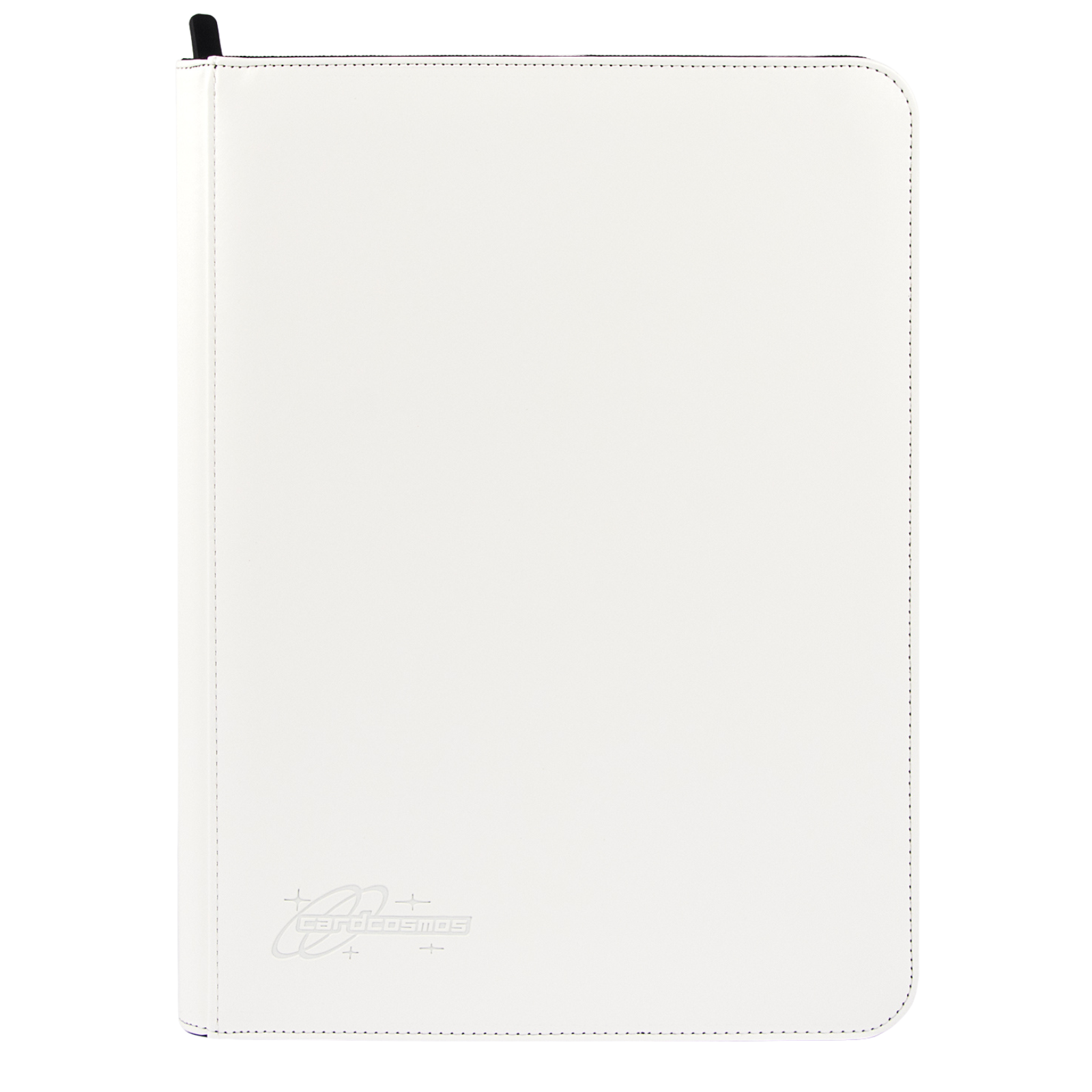 cardcosmos - 9 Pocket Zip Premium Leather Binder - Weiß