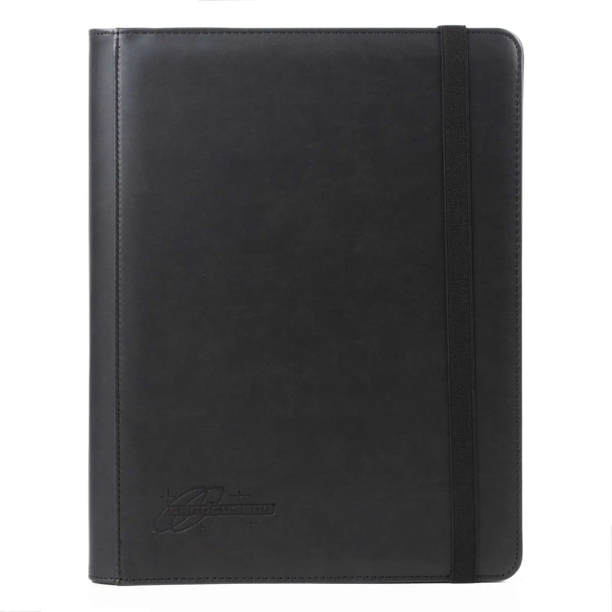 cardcosmos - 9 Pocket Strap Premium Leather Binder - Schwarz
