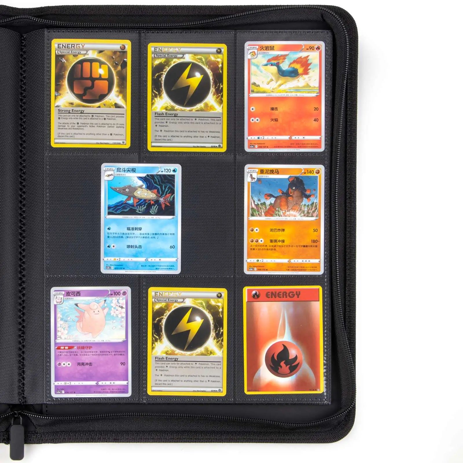 cardcosmos - 9 Pocket Zip Premium Leather Binder - Mintgrün