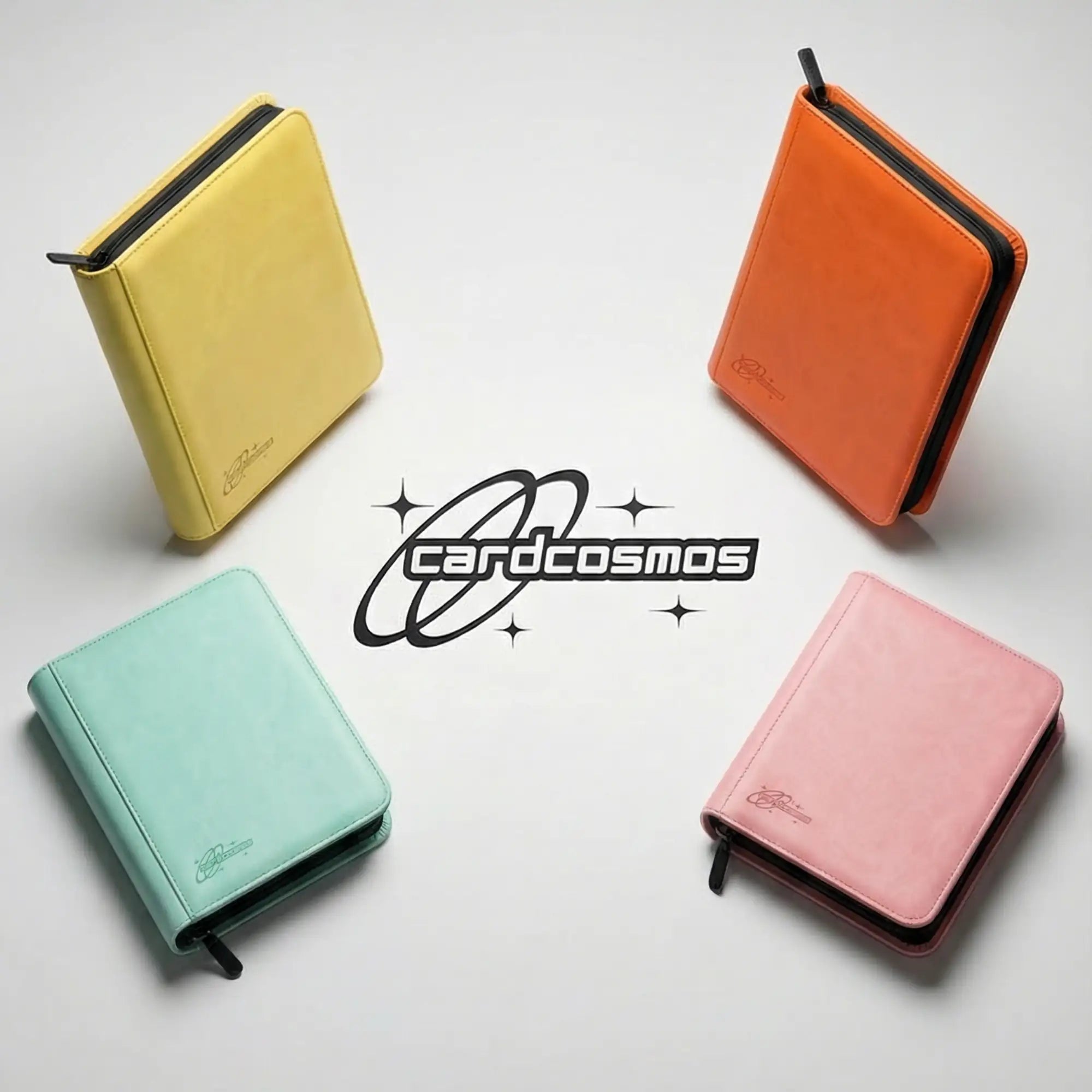 cardcosmos - 9 Pocket Zip Premium Leather Binder - Mintgrün