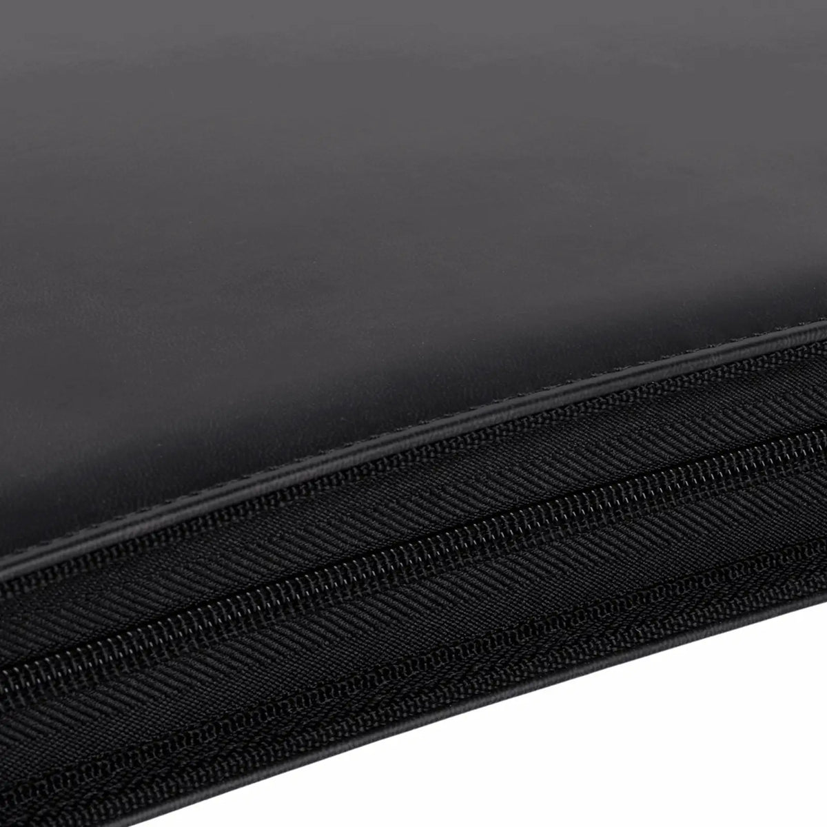 cardcosmos - 9 Pocket Zip Premium Leather Binder - Schwarz/Silber
