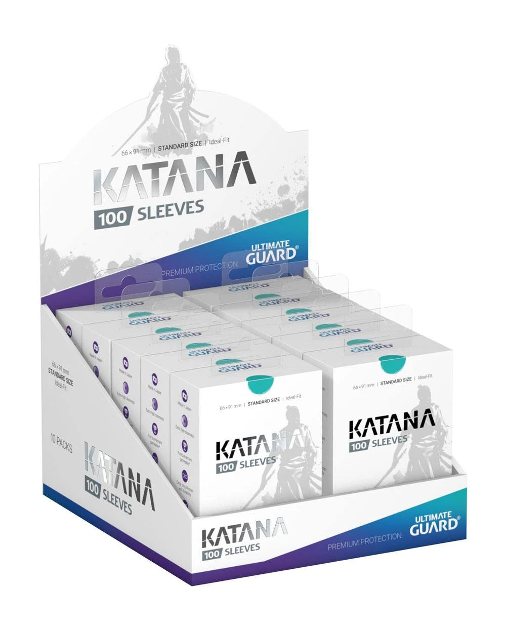Ultimate Guard Katana Sleeves Standard Size Turquoise – 100 pieces